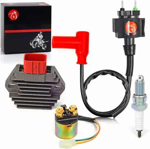 Miniatura 2 de Kit de bujías de bobina de encendido rectificador y relé para Honda 2000-2006 Rancher 350 350ES 350S 1998-2001 Foreman 450 TRX450S TRX450ES