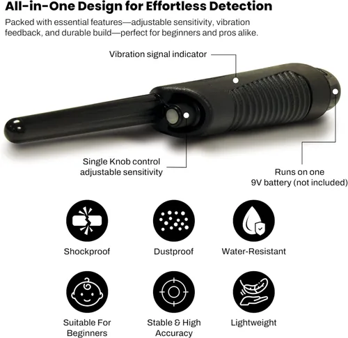 Miniatura 4 de Bounty Hunter Pinpointer para la detección de metales con señal de audio y vibración – Herramienta de precisión manual para una ubicación precisa