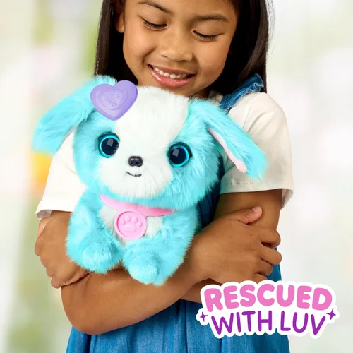 Miniatura 7 de SCRUFFALUVS Blue Surprise Pet, juguetes de peluche misteriosos, animales de peluche, lava para revelar 1 de 3 mascotas de rescate: cachorro, conejo