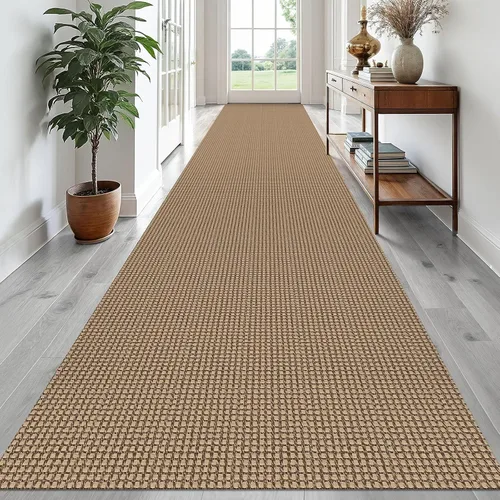 Miniatura 143 de EARTHALL Alfombra de pasillo 3x14 pies, alfombras lavables extra largas para pasillos, tejidas, antideslizante, alfombra trenzada para entrada