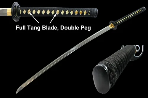 Miniatura 3 de MAKOTO Espada samurái katana afilada blanca hecha a mano de 40 pulgadas, geisha de mujer japonesa