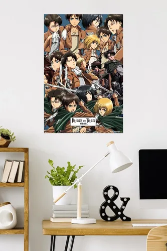 Miniatura 11 de Trends International Attack on Titan - Póster de pared, 22.375 x 34 pulgadas, póster y paquete de montaje Versión con marco negro