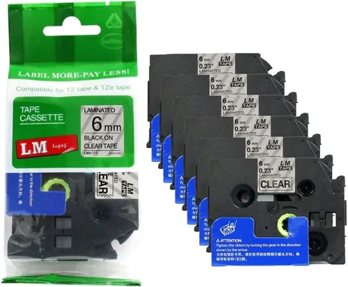 Miniatura 17 de Paquete de 1 unidad LM Tapes LMe511 Premium de 1/4 de pulgada con impresión negra en etiqueta azul compatible con Brother TZe-511 P-Touch, incluye