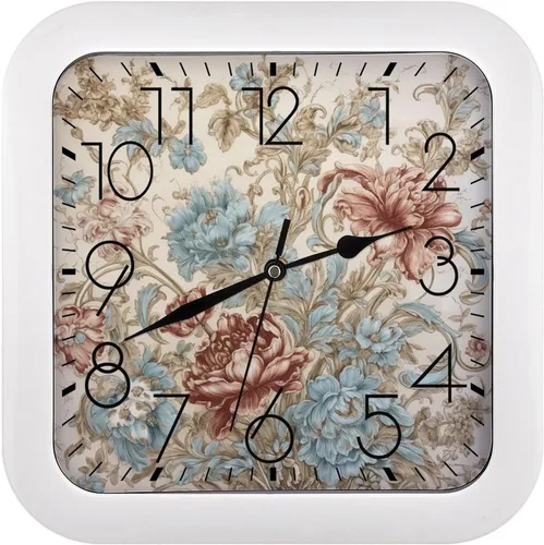 Miniatura 9 de 10" Square Modern Wall Clock,Ancient Egypt Print Kitchen Clocks Wall Battery Operated,Silent Non Ticking Unique Funny Cute Wall Clock for Living