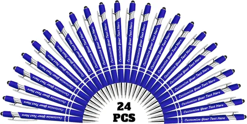 Miniatura 42 de 12 bolígrafos personalizados a granel, bolígrafos personalizados con grabado personalizado con nombre o texto, regalo ideal de aniversario