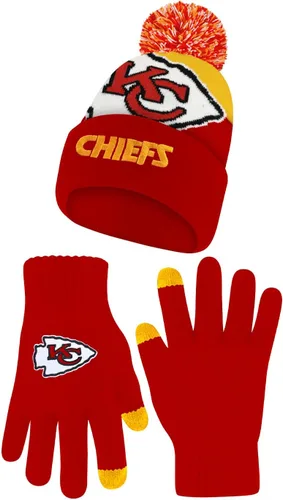 Miniatura 31 de Ultra Game Adults NFL Official Super Soft Winter Beanie Knit Hat With Warm Touch Screen Gloves Color del equipo 2