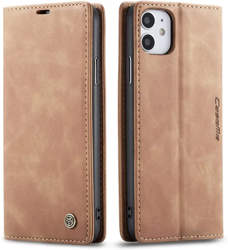 Miniatura 97 de QLTYPRI Para iPhone Air Case Wallet Con Tarjetero, Vintage PU Cuero Kickstand Cierre Magnético A Prueba De Golpes Folio Libro Funda Para IPhone 17