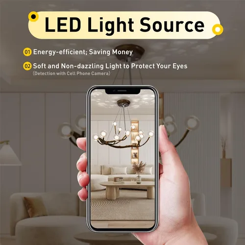 Miniatura 5 de 12 luces lámpara de rama moderna LED árbol rama luz, 110 V 36 W vidrio burbuja rama luz de techo, rama lámpara colgante para sala comedor