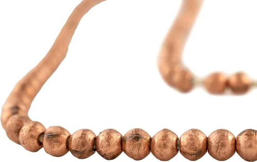 Miniatura 9 de Cuentas redondas de plata de 0.157 in - Hilo completo de cuentas espaciadoras de metal africano - The Bead Chest