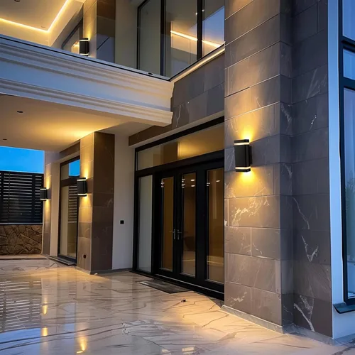 Miniatura 8 de iYogaled Lámpara exterior del amanecer al anochecer, bombillas de porche delantero incluidas, aplique de pared exterior, luces de arriba y abajo al
