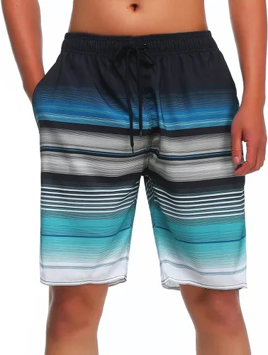 MILANKERR Traje de baño para hombre, traje de baño para hombre, traje de baño para hombre, traje de baño corto de 9 pulgadas de entrepierna de 20