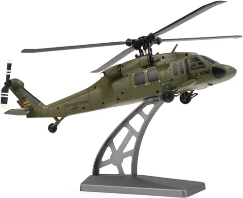 Miniatura 4 de Helicóptero RC para adultos, K170 UH-60L 170 Tamaño 2.4G 4CH 6-Axis Gyro Flybarless Helicóptero RC con altitud flotante, acelerador de mano