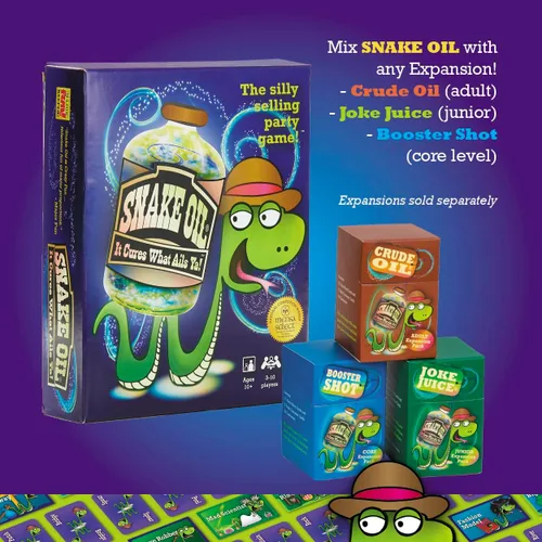 Miniatura 7 de SNAKE OIL - El juego de fiesta de venta tonta - Divertidos juegos de cartas para grupos de 3 a 10 jugadores - Actividad de viaje divertida