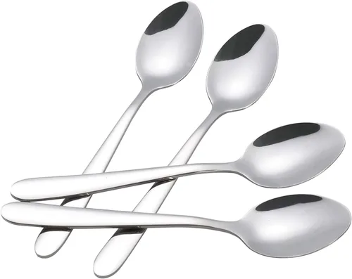 Miniatura 7 de Cuchara de postre de acero inoxidable de 12 piezas, juego de cucharas de cubiertos