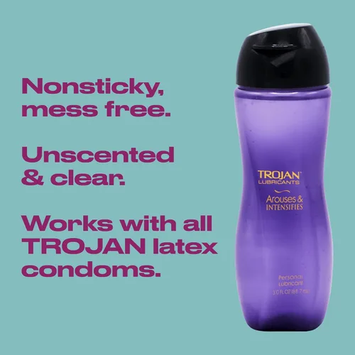 Miniatura 3 de TROJAN Lubricantes despierta e intensifica, lubricante personal, lubricante personal de silicona, 3 onzas líquidas