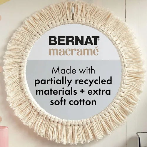 Miniatura 5 de Bernat - Hilo para macramé color negro, paquete de 3 de 250 g/8.8 oz - Algodón - #6 súper esponjoso - Tejido de punto, ganchillo y manualidades