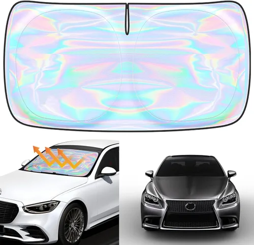 Miniatura 52 de Parasol para parabrisas Rivian R1S R1T 2022-2026 – Parasol compatible con Rivian R1S R1T plegable para ventana delantera, protector de visera solar