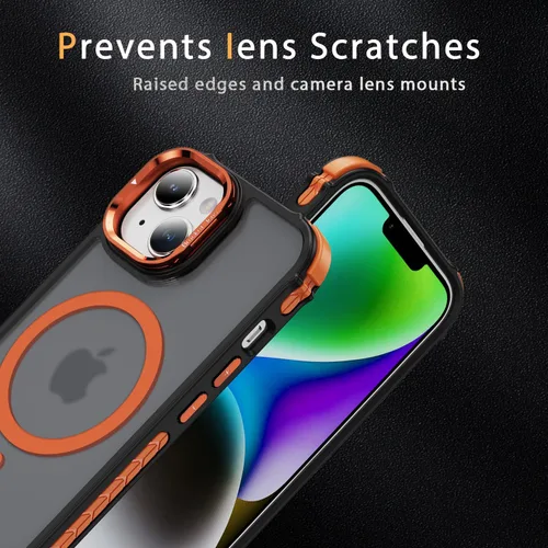 Miniatura 5 de i Phone 13 Funda, para iPhone 14 Funda, Compatible con Carga Inalámbrica MagSafe, De Servicio Pesado, A Prueba de Golpes, Soporte Ajustable, Delgada