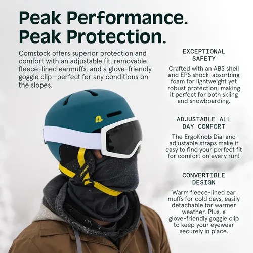 Miniatura 3 de Retrospec Comstock - Casco de esquí y snowboard para adultos y jóvenes - Casco de nieve ajustable con carcasa protectora y ventilaciones