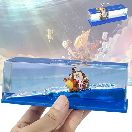 Miniatura 8 de PTAEXCEL Barco insumergible en una caja, botella de deriva fluida de crucero, juguete de crucero insumergible, decoración de modelo de deriva