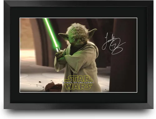 Miniatura 33 de HWC Trading Star Wars Episodio 1 La Amenaza Fantasma Regalos Presentación Impresa Autografiada Montaje para Fans de Recuerdos de Películas - 16" x