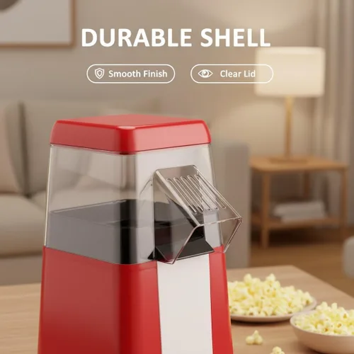 Miniatura 3 de Compact Hot Air Popcorn Machine, Automatic Operation, Ideal for Home, Movie Nights & Parties