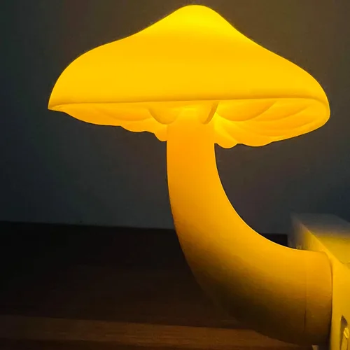 Miniatura 9 de iBetterLife [50 paquetes] Sensor LED de hongos luz nocturna enchufable de pared linda luz nocturna de hongos lámpara de dormitorio de ensueño