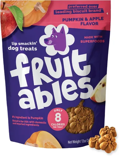 Miniatura 23 de Fruitables Golosinas horneadas para perros, golosinas saludables de calabaza para perros, bajas en calorías y deliciosas, sin trigo, maíz o soja