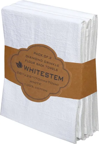 Miniatura 55 de Toallas de saco de harina, toalla de té para manualidades, toalla de cocina, toallas de secado de platos, toalla de algodón en blanco para bordado