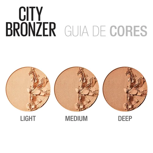 Miniatura 4 de Maybelline Maquillaje en polvo bronceador de la ciudad de Nueva York, bronceador y polvo de contorno, 100, 0.32 onzas CIUDAD BRONZR 100