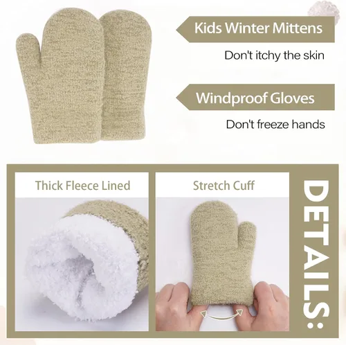 Miniatura 3 de Conjunto de gorro de invierno para niños y niñas de 0, 6, 12 meses, 1, 2, 3, 4-8 años