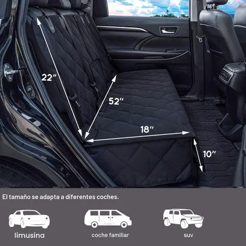 Miniatura 3 de Petalage - Funda de asiento de automóvil para perro, antideslizante, impermeable, resistente, a prueba de arañazos, lavable, compatible