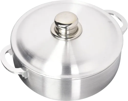 Miniatura 7 de Uniware Caldero de aluminio de calidad estupenda/olla común con tapa de aluminio, grosor 0.118 in, 1.7 QT