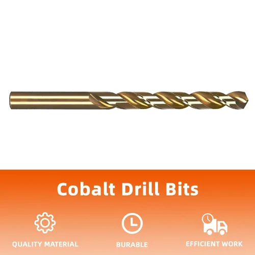 Miniatura 3 de Broca de cobalto de 0.217 in, brocas de metal M35 HSS, para metal duro, acero inoxidable, 5