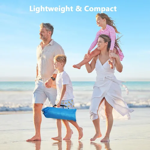 Miniatura 5 de NXONE Tienda de campaña de playa con protección UV UPF 50+, ligero y fácil de instalar, toldo de playa portátil para la familia, gran espacio
