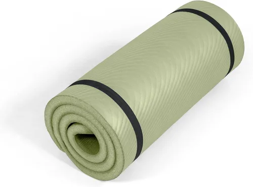 Miniatura 15 de Tone Fitness Esterilla de yoga de 1 pulgada de grosor Alfombrilla de ejercicio antideslizante de alta densidad con correa de transporte para yoga