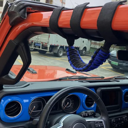 Miniatura 7 de 4 asas de agarre de barra antivuelco compatibles con Jeep Wrangler JLU JK JKU TJ YJ LJ JT JL y Gladiator JT 1987-2021 UTV y ATV, se adapta a barras