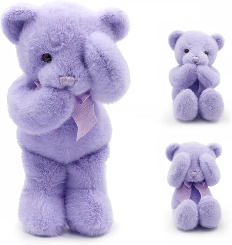 Miniatura 9 de suepcuddly - Oso de peluche pequeño con imán, animal de peluche lindo y suave para niña de 30 cm (marrón)