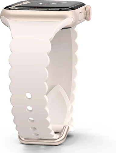 Miniatura 12 de Sunnywoo Correa Deportiva de Silicona con Encaje Compatible con Apple Watch de 38mm 40mm 41mm 42mm 44mm 45mm 46mm 49mm para Mujeres, Correa de Puño