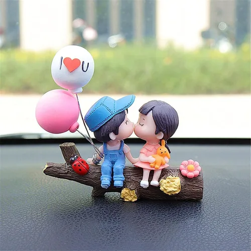 Miniatura 13 de Lindos adornos para pareja, lindo adorno para el interior del automóvil para parejas, decoración del automóvil, acción de caricaturas para parejas