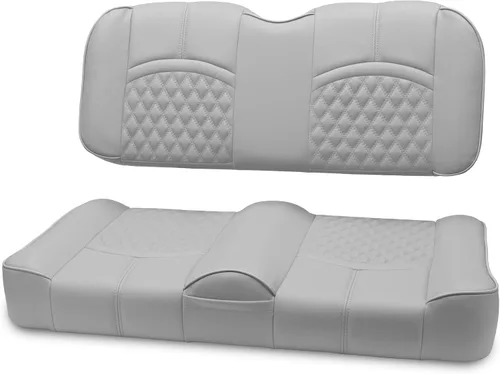 MODZ® FS1 Custom Golf Cart Asiento delantero para Yamaha G29 Drive - [2007-2016] - [Añadir $40] - Base gris - Patrón de doble diamante color