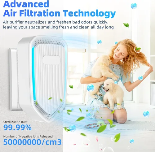 Miniatura 5 de 6 ionizadores de aire para ácaros del polvo, purificador de aire enchufable para el hogar, ambientador de aire de iones negativos, ionizadores