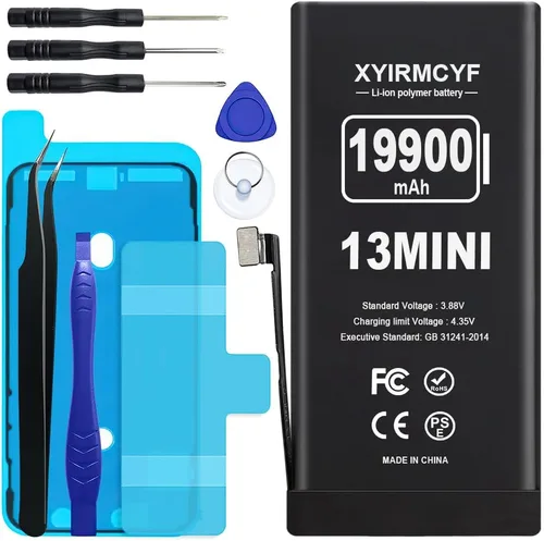 XYIRMCYF Batería de Super Capacidad de 19900mAh Compatible con iPhone 13 Mini, Batería de Repuesto de Polímero de Litio de 0 Ciclos para iPhone 13