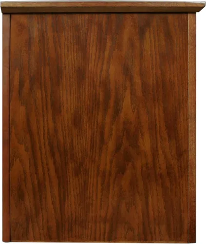 Miniatura 3 de Leick Home 82360 Soporte de TV de madera maciza Mission Oak de cuatro puertas para televisores de 65" Consola universal de TV para sala de estar