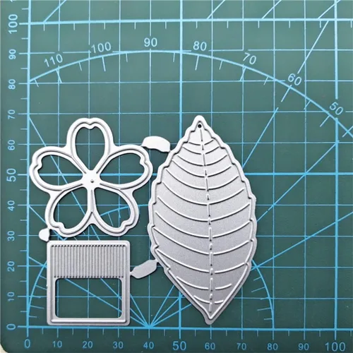Miniatura 4 de Troqueles de metal 3D de arte de flores y hojas, troqueles de corte para hacer tarjetas, troqueles de relieve para álbumes de recortes, decoración