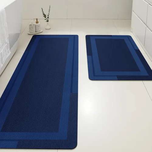 Miniatura 92 de ACCUMTEK Alfombrilla de Baño Ultra Delgada, Alfombrillas de Baño Antideslizantes con Respaldo Mejorado para Colocar Bajo la Puerta, Alfombras