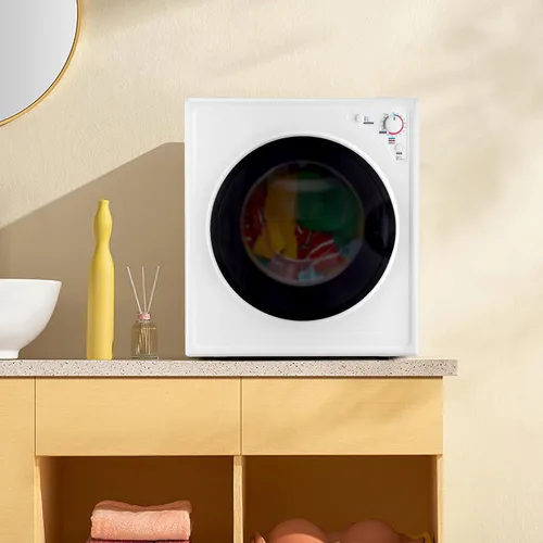 Miniatura 2 de ROVSUN Secadora de ropa portátil de 9 libras -1400 W con perilla de fácil control, color blanco