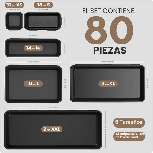 Miniatura 3 de 【Actualizado a 6 tamaños】Organizador de caja de herramientas A-LUGEI,【Se adapta a más de 100 herramientas】Juego de divisores de bandeja