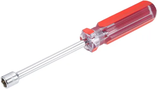 Miniatura 8 de uxcell Mango codificado rojo con llave de tuerca de 0.217 in no magnético con eje de 3,7 pulgadas