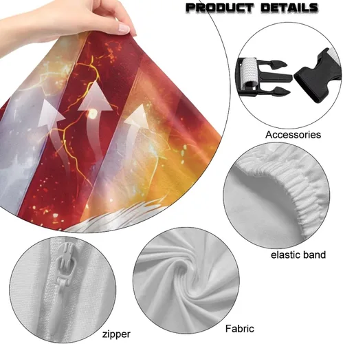 Miniatura 8 de Bald Eagle Gaming Protector for Students American Flag Stretchy Armrest Covers Patriotic Ergonomic Office Cover Dustproof Home & Dorm Room Decor